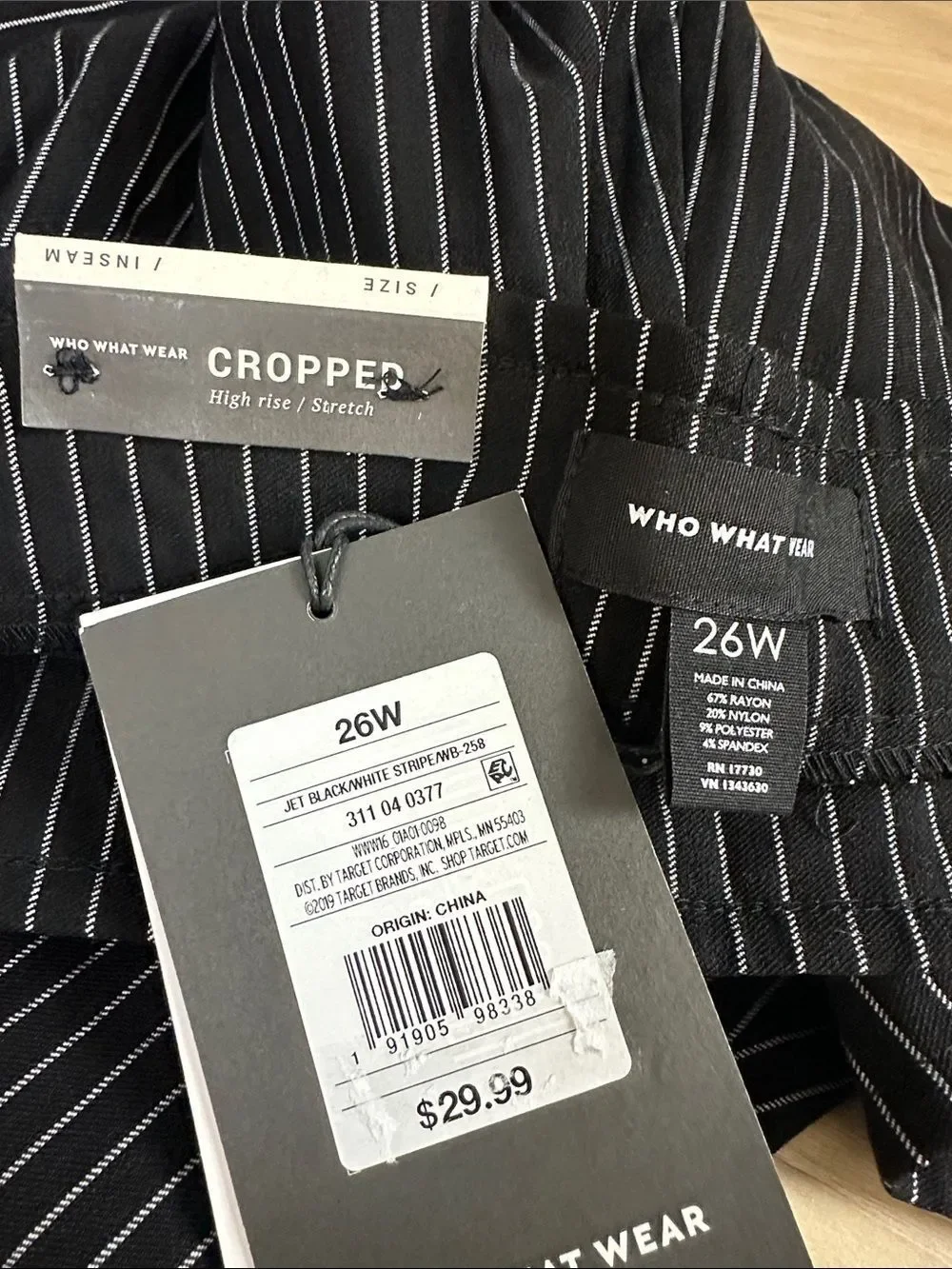 WHO WHAT WEAR  Striped Women's Pants